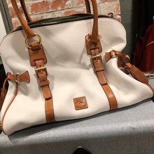 Dooney & Bourke White & Brown Satchel - Since 1975